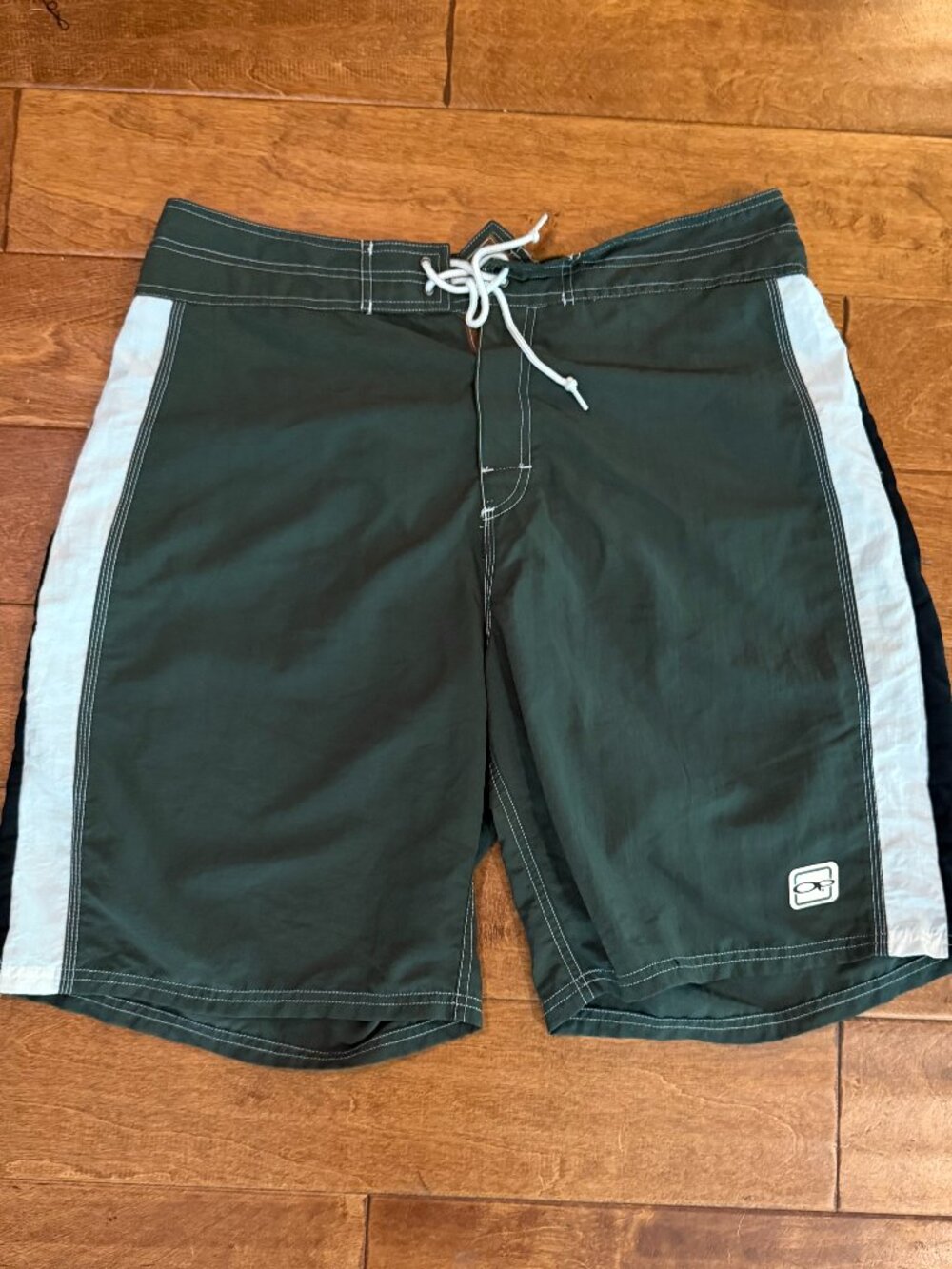 OP Ocean Pacific Men's Swimsuit, Bath Suit, Green, 38, 100% Nylon